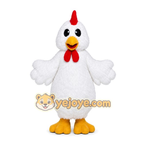 White Chicken Mascot Costume for Adult White Chicken Mascot Costume for Adult