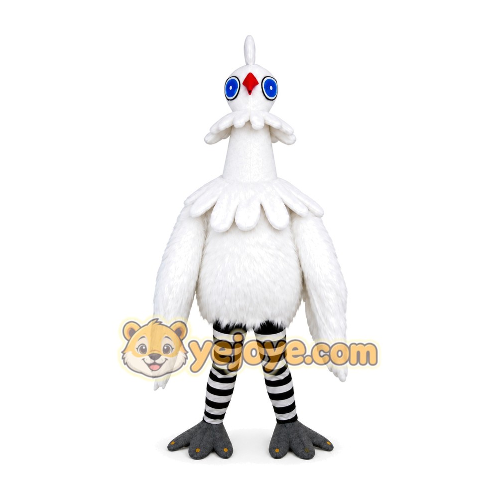 White Crane Bird Mascot Costume White Crane Bird Mascot Costume