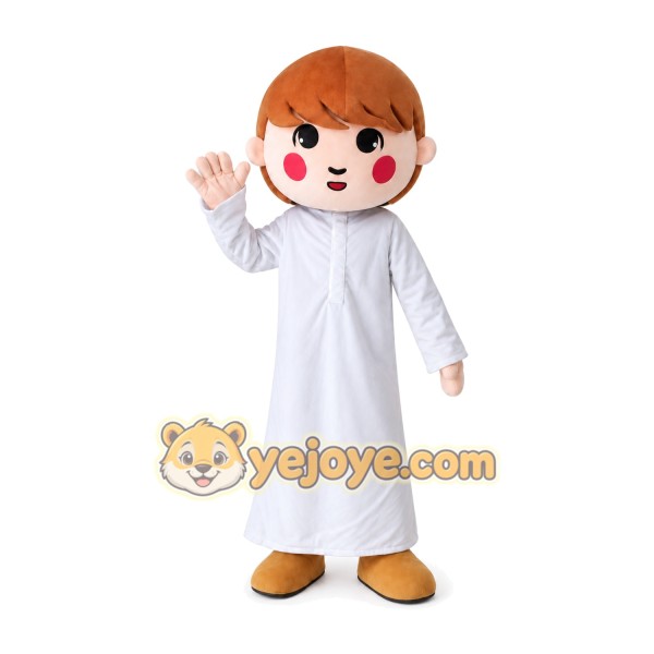 White Dress Boy Mascot Costumes