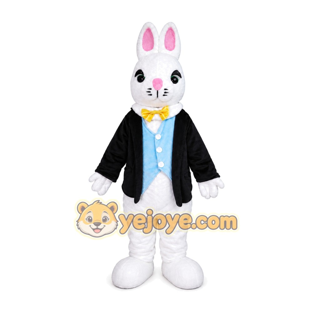 White Easter Bunny Mascot Costume