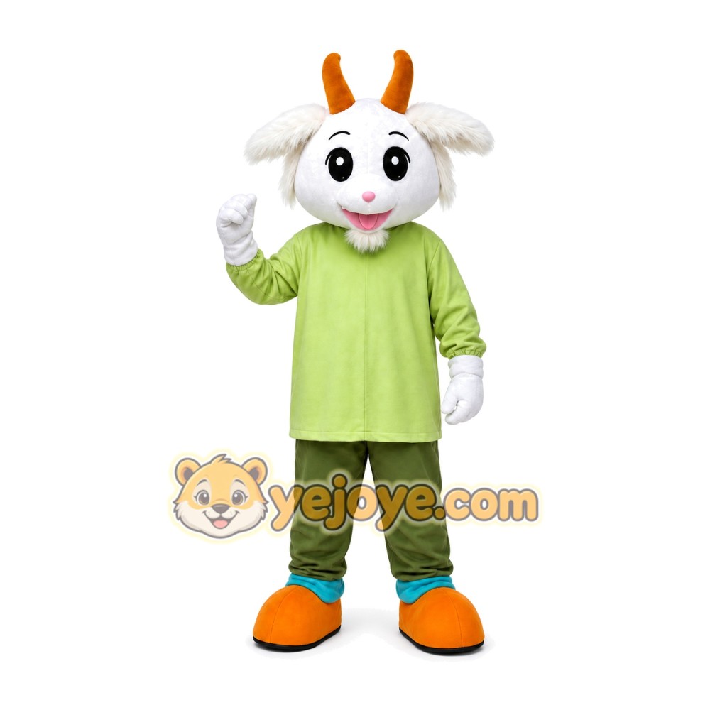 White Goat Mascot Costume