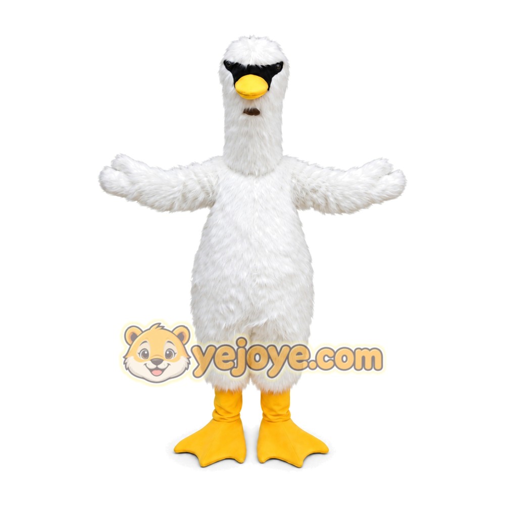 White Goose Mascot Costume White Goose Mascot Costume