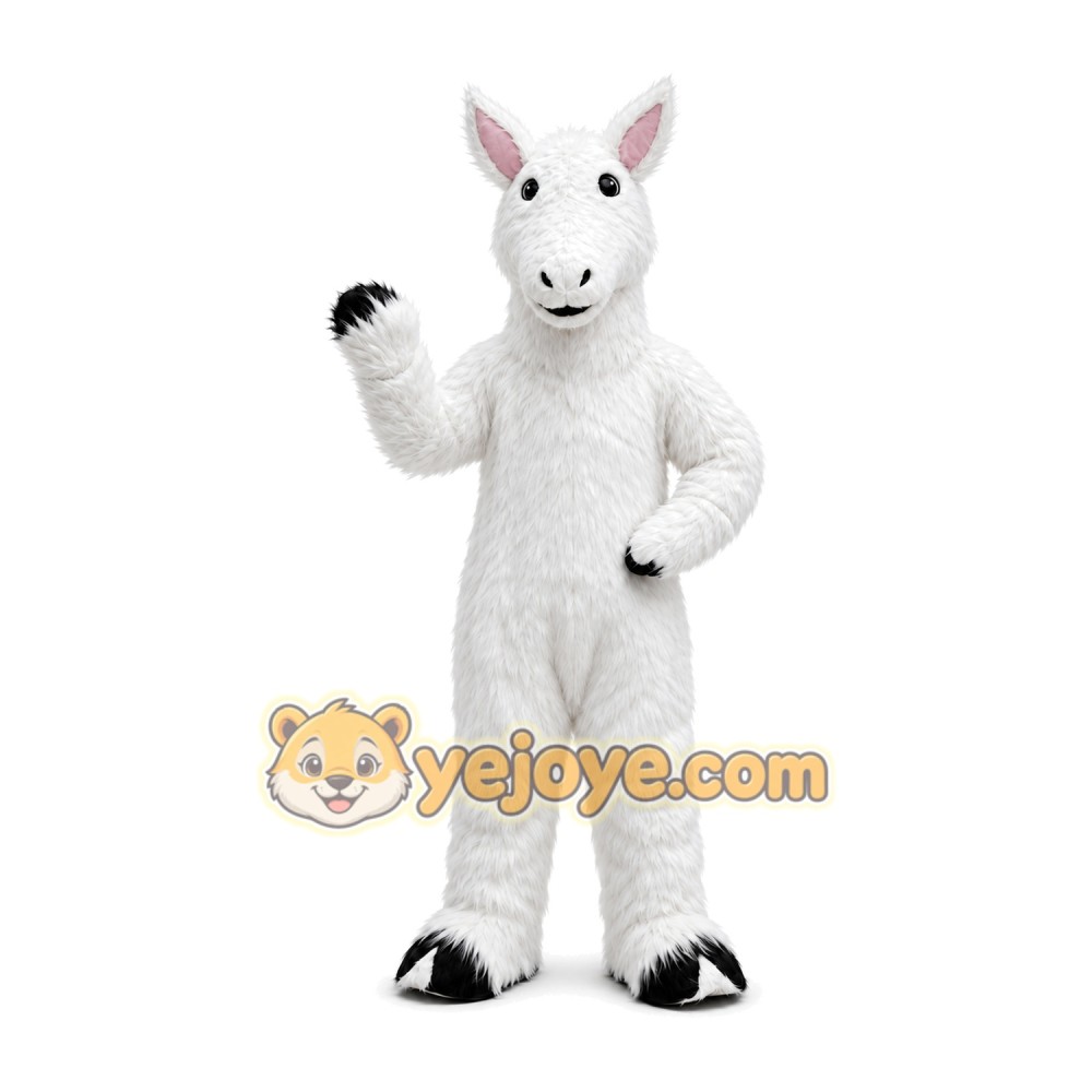 White Horse Mascot Costume White Horse Mascot Costume