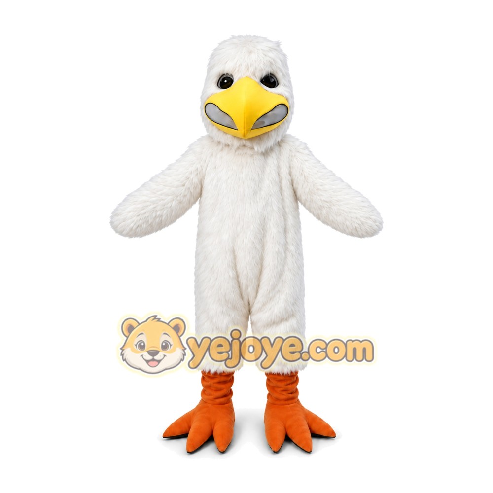 White Plush Bird Mascot Costume Little Eagle