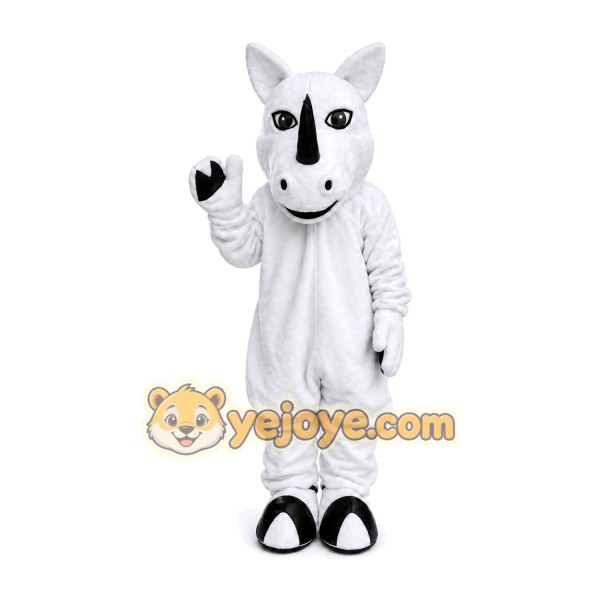 White Rhino Mascot Rhinoceros Costume