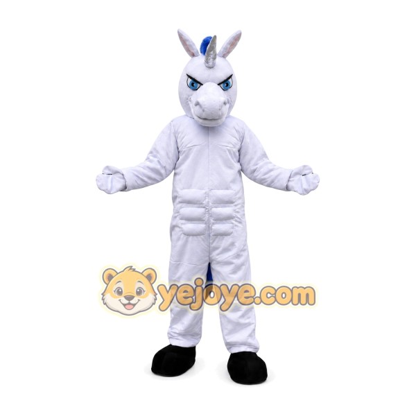 White Unicorn Horse Mascot Costume for Adult
