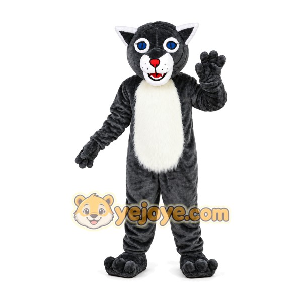 Black and White Cat Mascot Costume