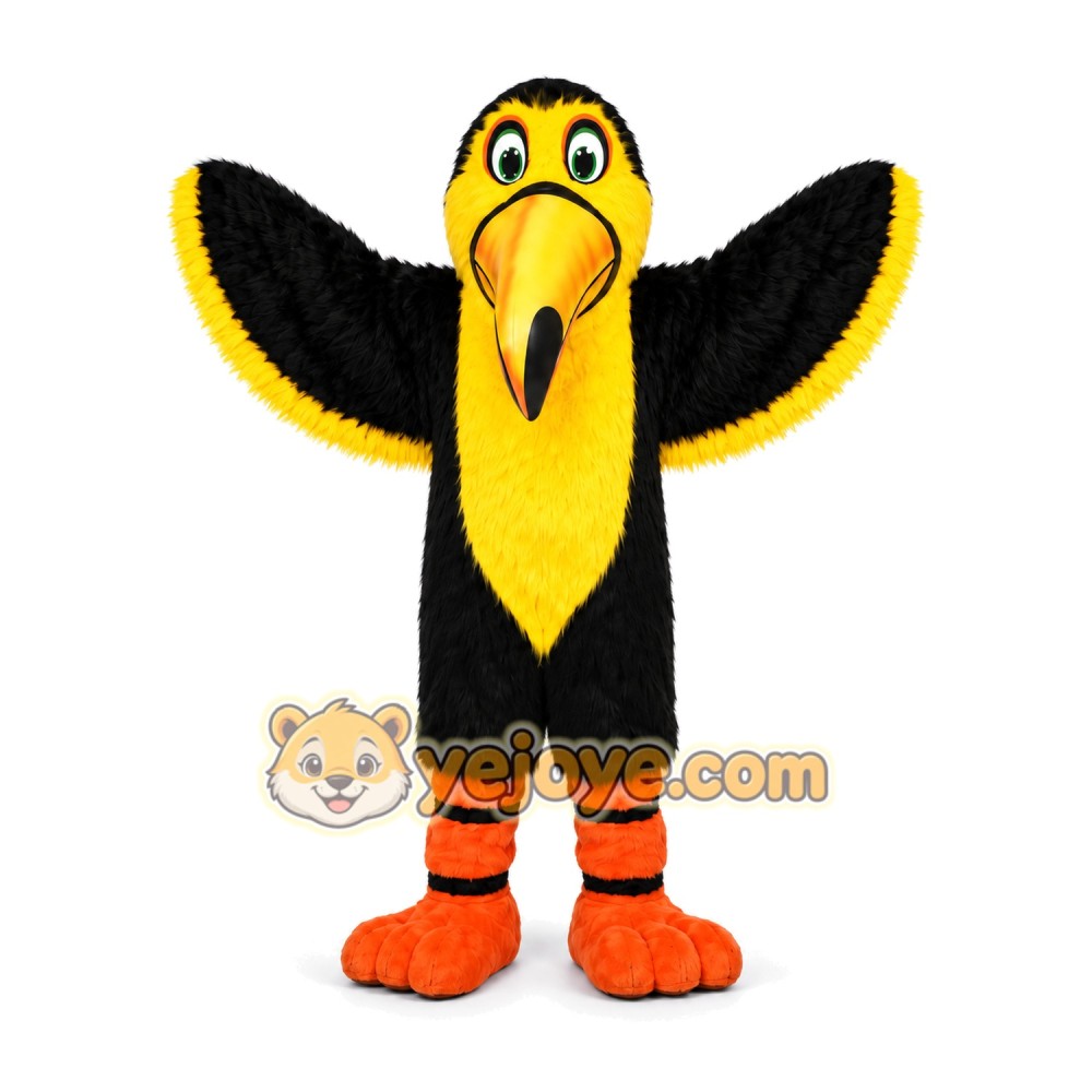 Yellow & Black Toucan Mascot Costume