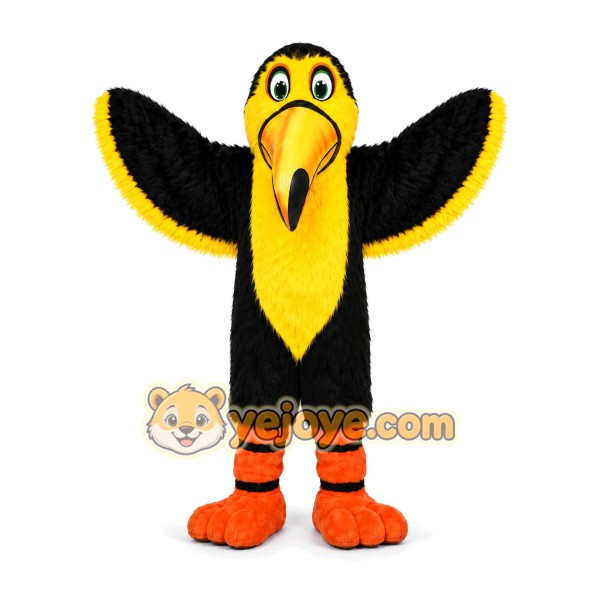 Yellow & Black Toucan Mascot Costume