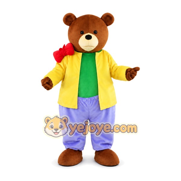 Yellow Bear Adult Cartoon Mascot Costume