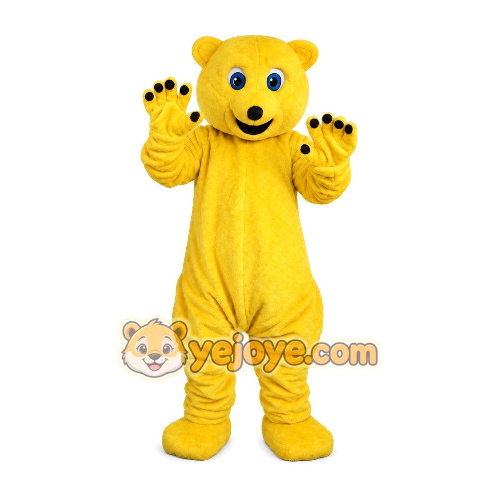 Yellow Bear Mascot Costume for Adult