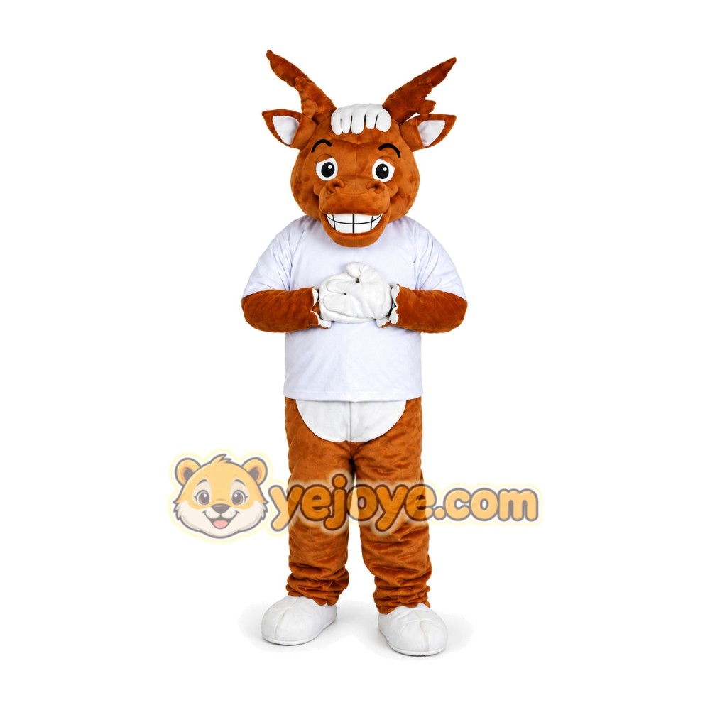 Yellow Brown Elk Mascot Costume for Adult