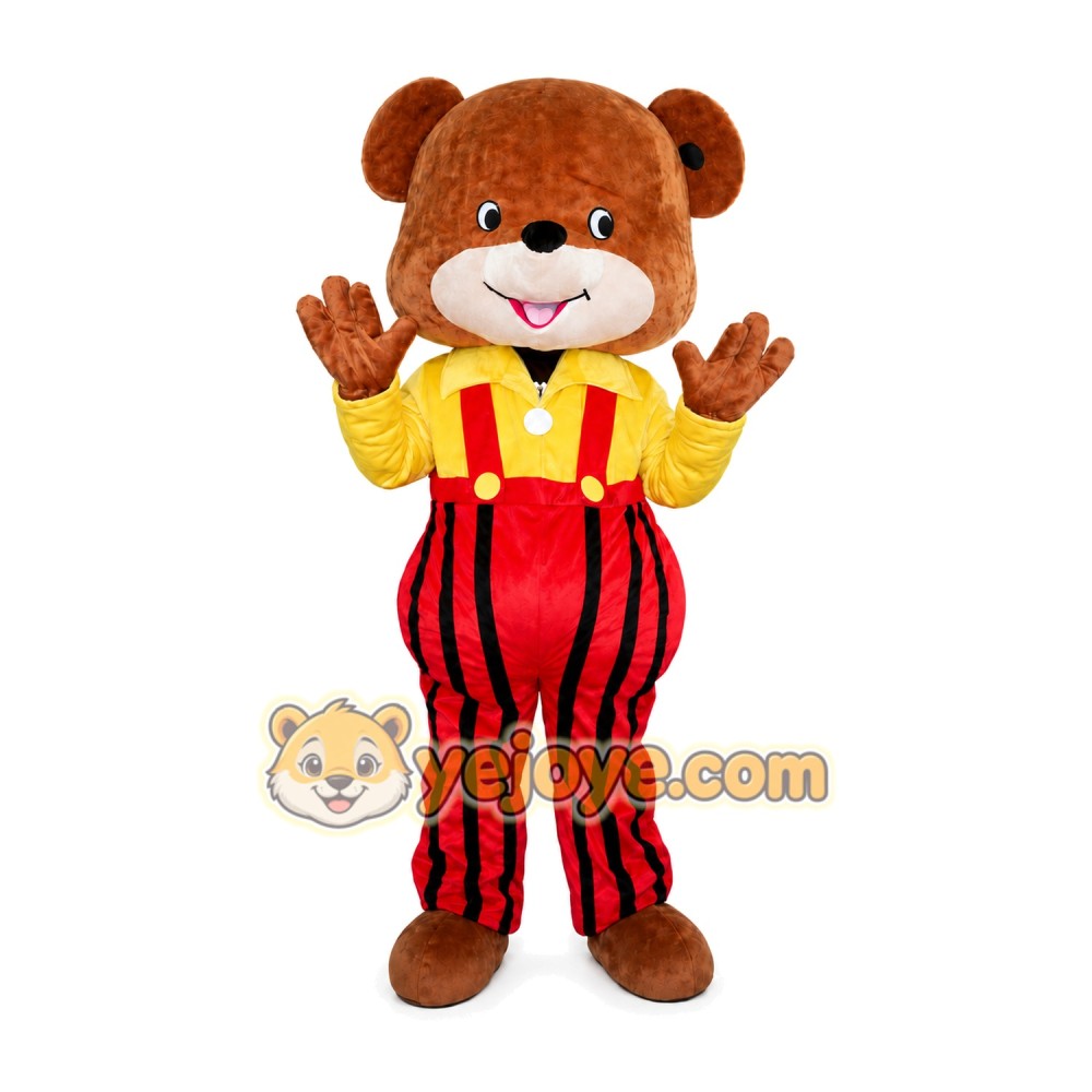 Yellow Coat Bear Mascot Costume