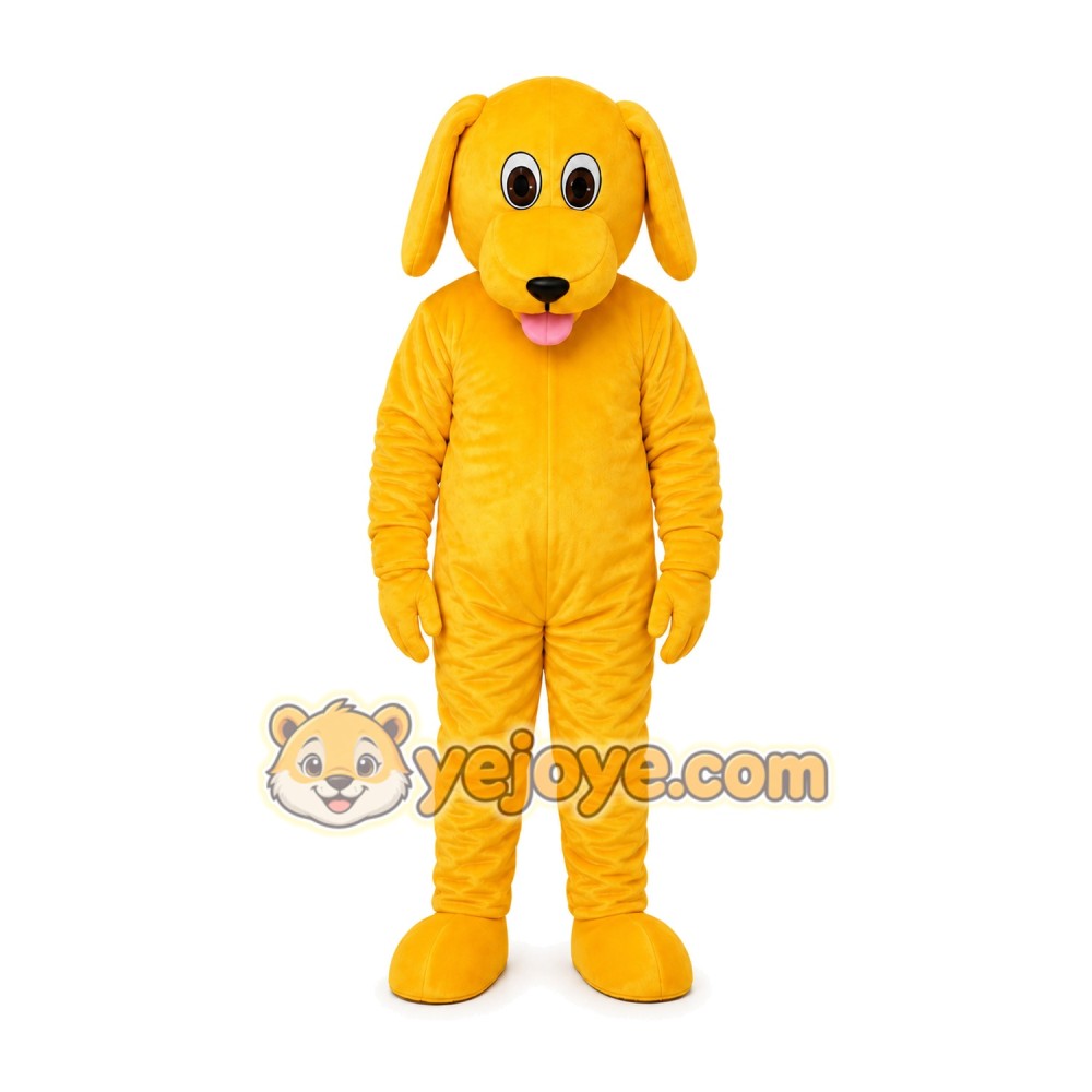 Yellow Dog Cartoon Mascot Costume