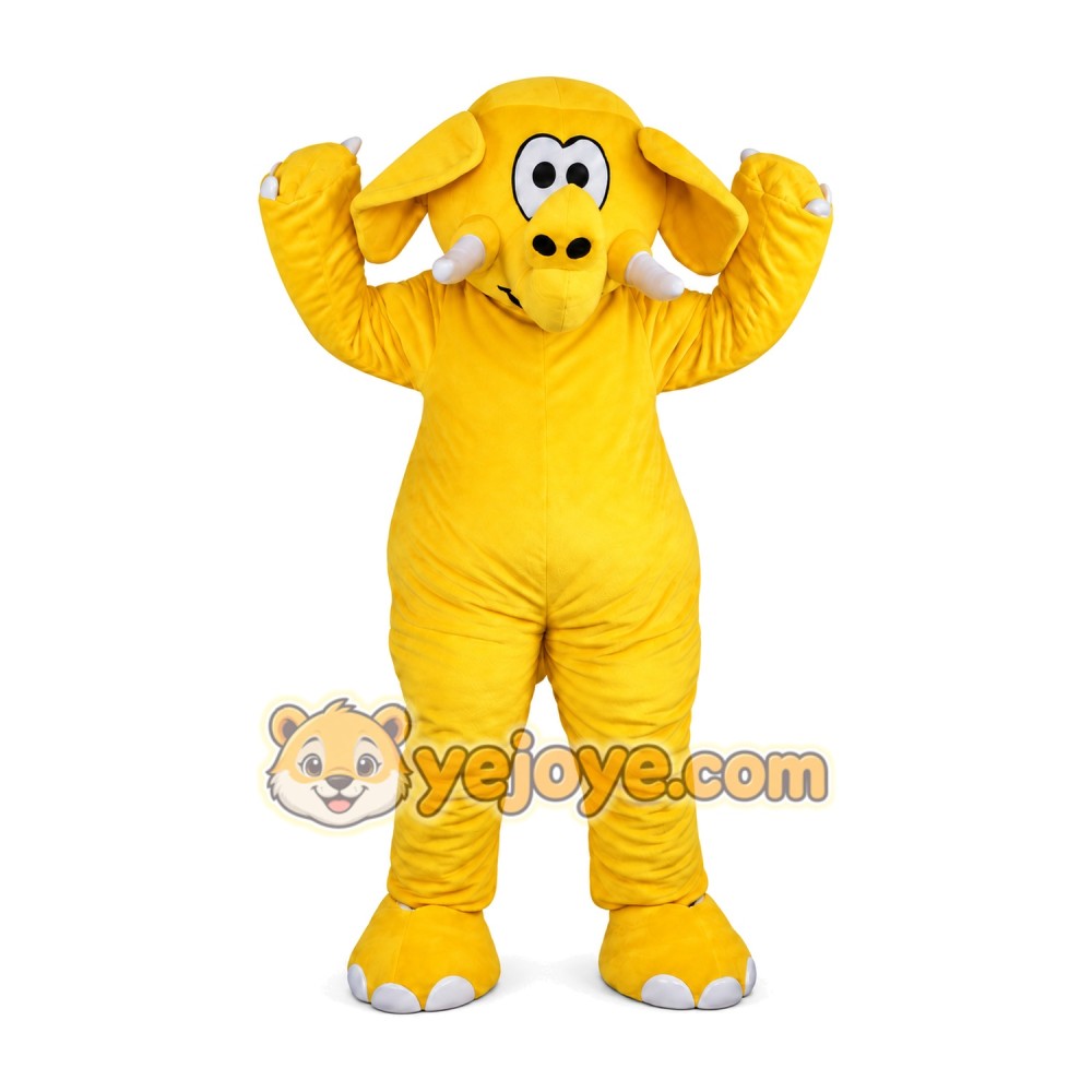 Yellow Elephant Mascot Costume for Adult Yellow Elephant Mascot Costume for Adult