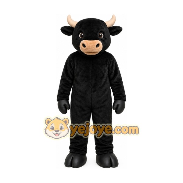Black Bull Cattle Mascot Costume