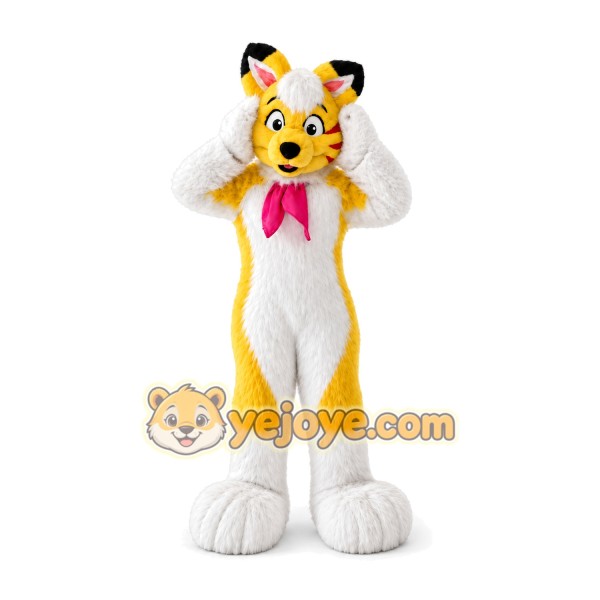 Yellow Fox Dog Husky Mascot Costume
