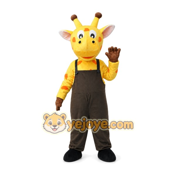 Yellow Giraffe Mascot Costume
