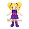 Yellow Hair Girl Mascot Costume Yellow Hair Girl Mascot Costume