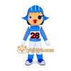 Cartoon Boy in Blue Helmet Mascot Costume Cartoon Boy in Blue Helmet Mascot Costume