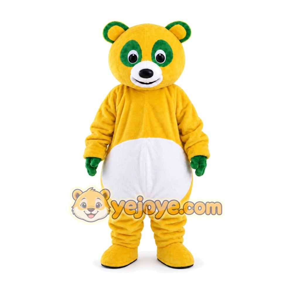 Yellow Panda Mascot Costume