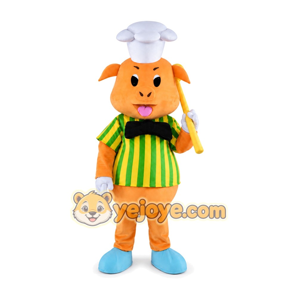 Yellow Pig Mascot Costume Yellow Pig Mascot Costume