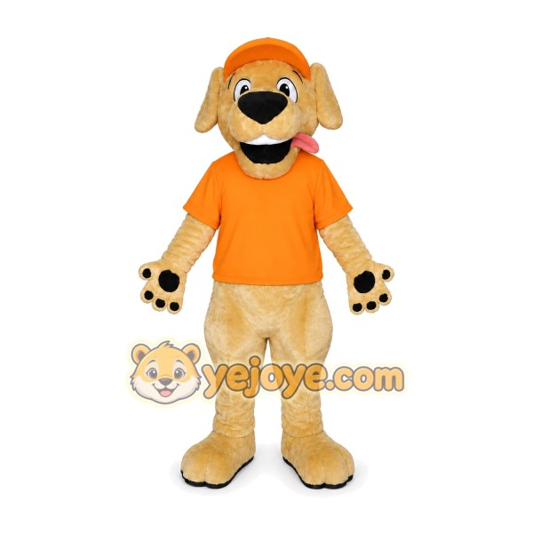 Yellow Retriever Mascot Costume Puppy Dog