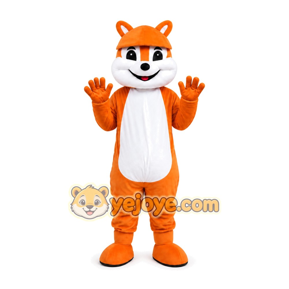 Yellow Squirrel Cartoon Mascot Costume