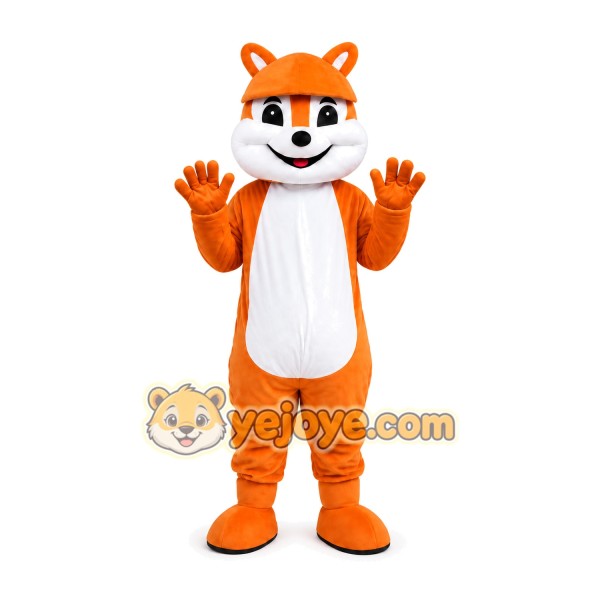 Yellow Squirrel Cartoon Mascot Costume