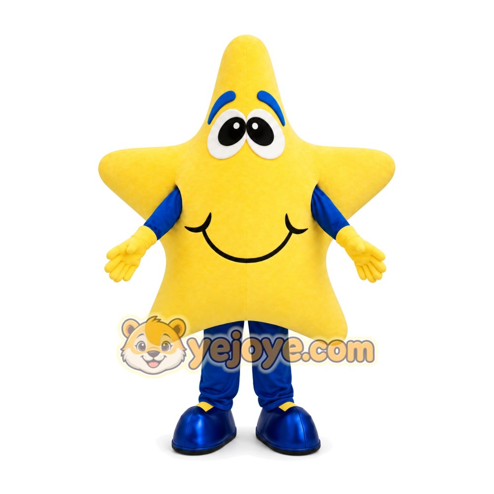 Yellow Star Mascot Costume Yellow Star Mascot Costume