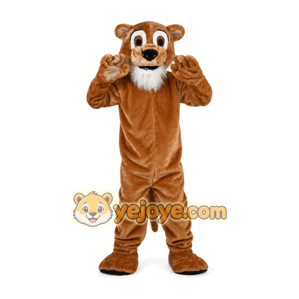 Yellow-Brown Lion Mascot Costume for Adult
