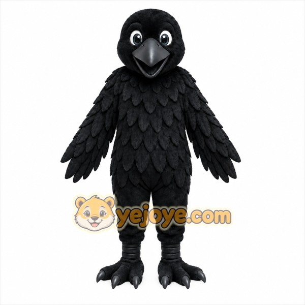 Black Crow Bird Mascot Costume Black Crow Bird Mascot Costume