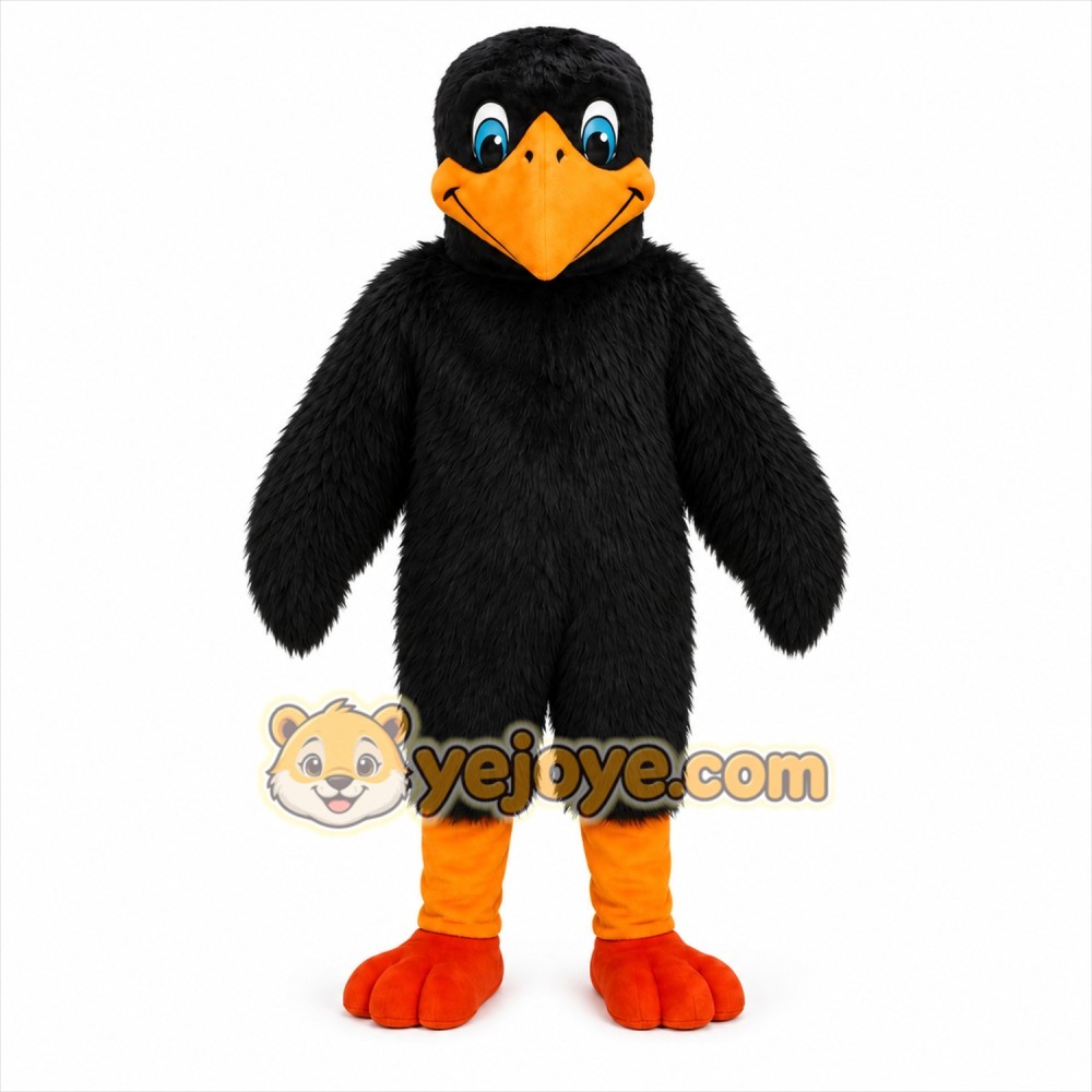 Black Eagle Bird Mascot Costume Black Eagle Bird Mascot Costume