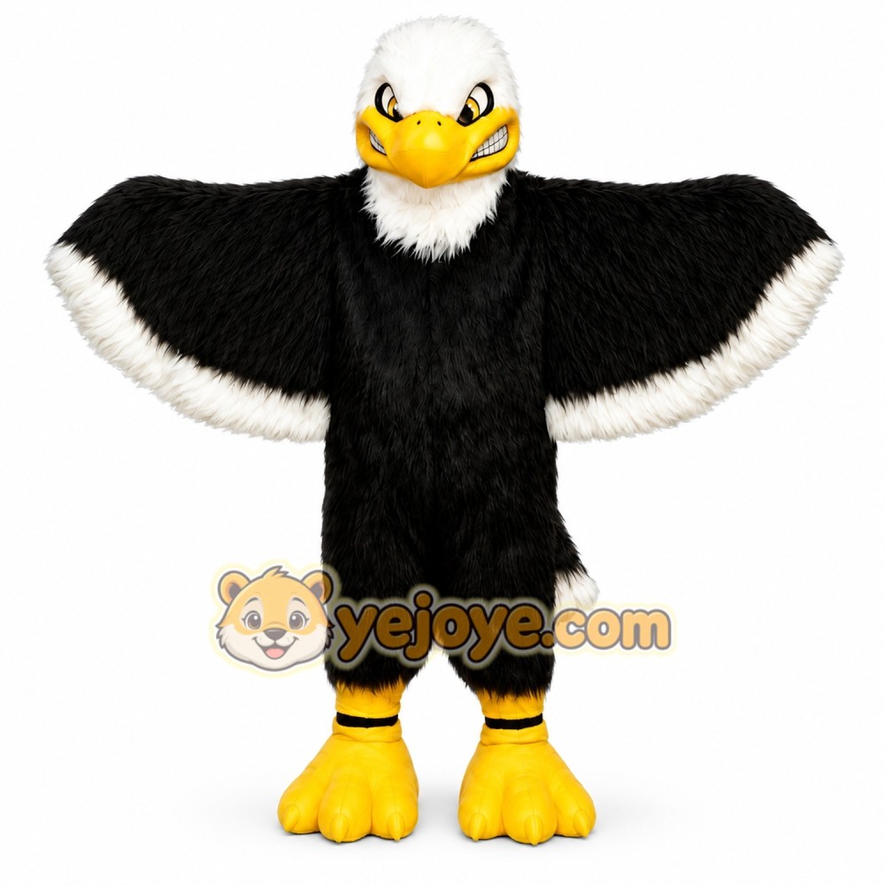 Black Eagle Mascot Costume Black Eagle Mascot Costume