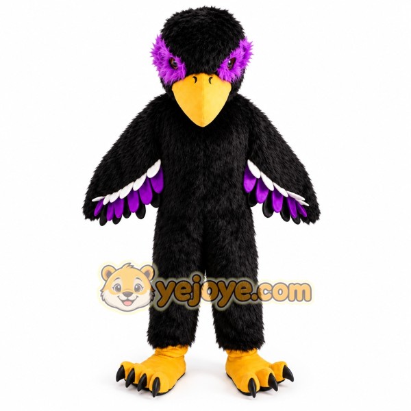 Black Eagle Mascot Hawk _ Falcon Mascot Costume
