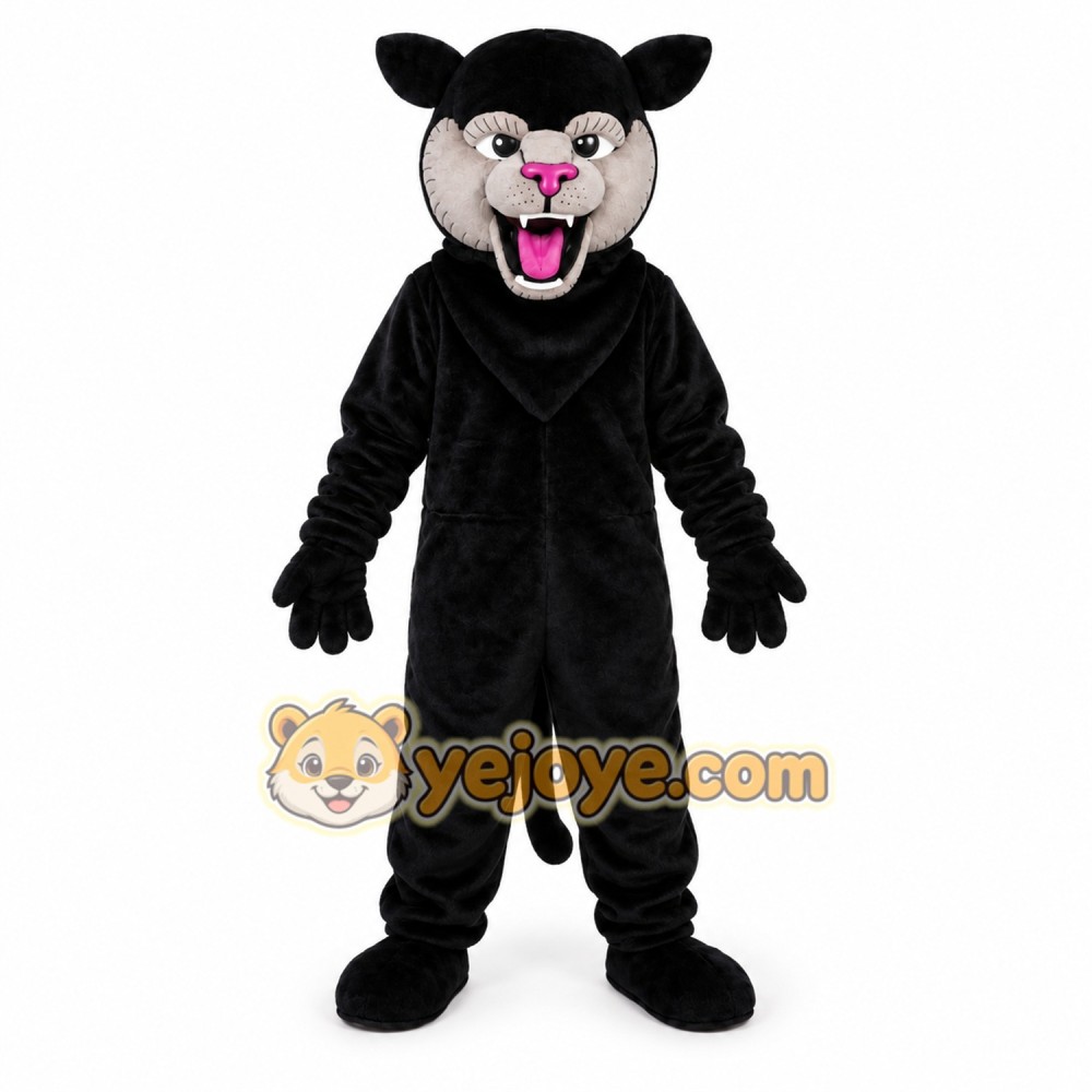 Black Felis Silvestris Cat Mascot Costume for Adult Black Felis Silvestris Cat Mascot Costume for Adult