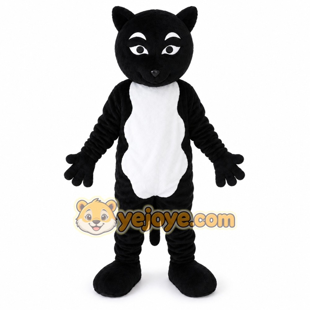 Black Fox Mascot Costume Black Fox Mascot Costume