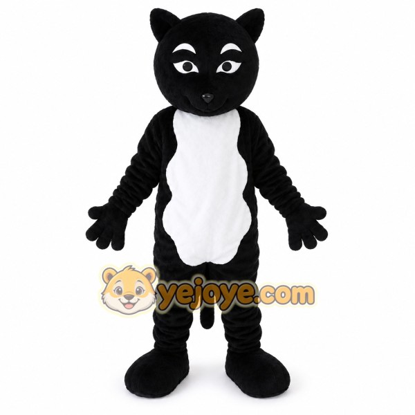 Black Fox Mascot Costume Black Fox Mascot Costume