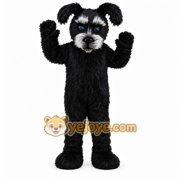 Black Scottish Dog Mascot Costume Cartoon Character