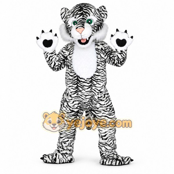 Black White Tiger Mascot Costume Black White Tiger Mascot Costume