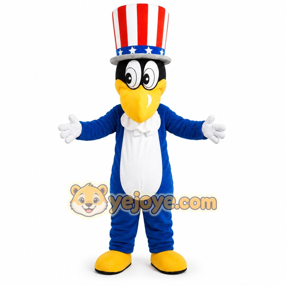 Blue Crow Mascot Costumes Mr Crow Cartoon
