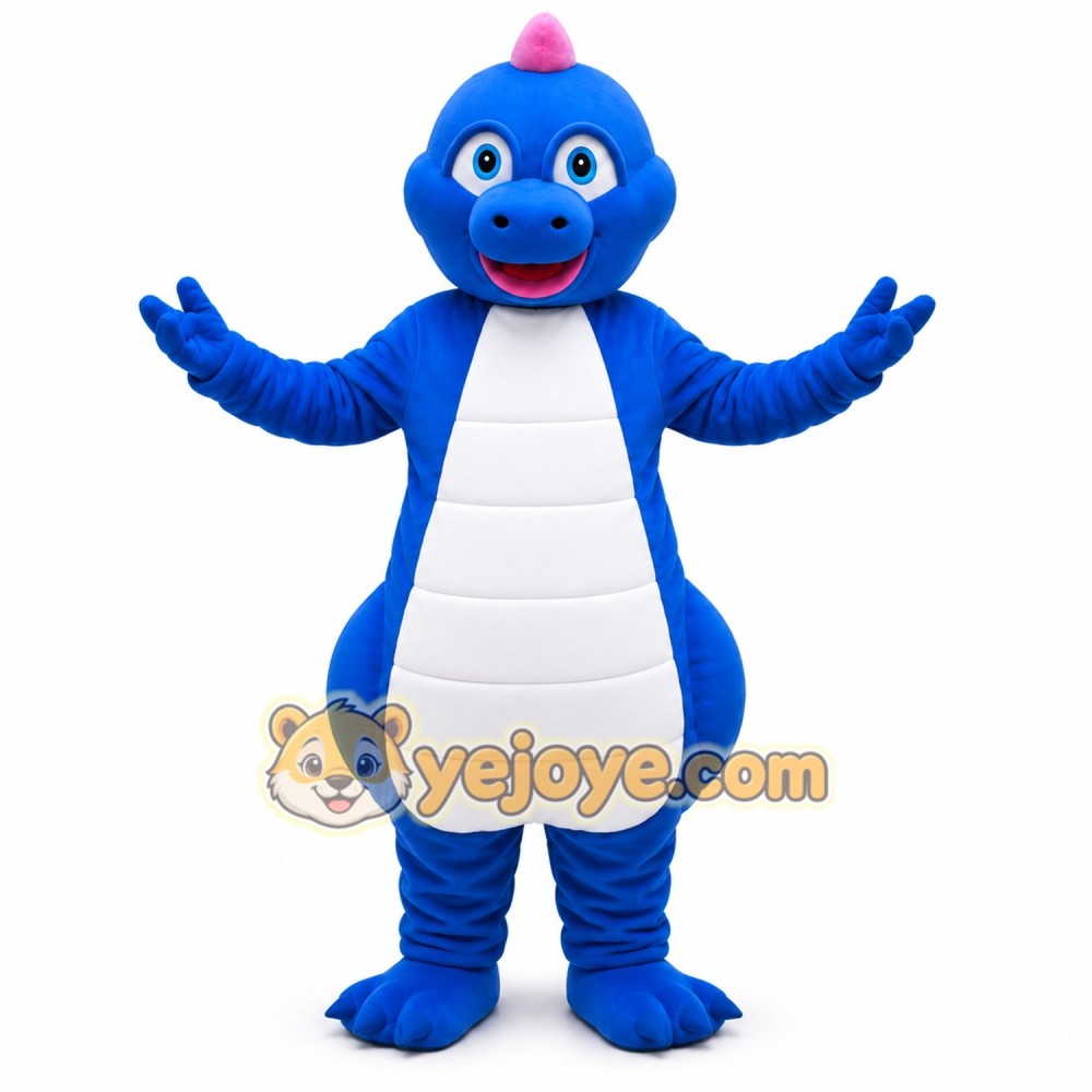Blue Dinosaur Mascot Costume Blue Dinosaur Mascot Costume