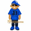 Blue Dj Boy Mascot Costume Adult Cartoon Character Blue Dj Boy Mascot Costume Adult Cartoon Character
