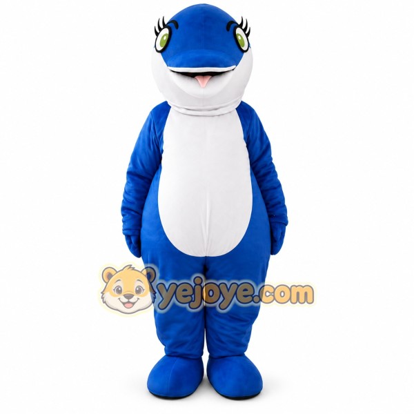 Blue Dolphin Mascot Costume