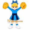 Blue Dress Cutie Cheer Leader Girl Mascot Costume Blue Dress Cutie Cheer Leader Girl Mascot Costume