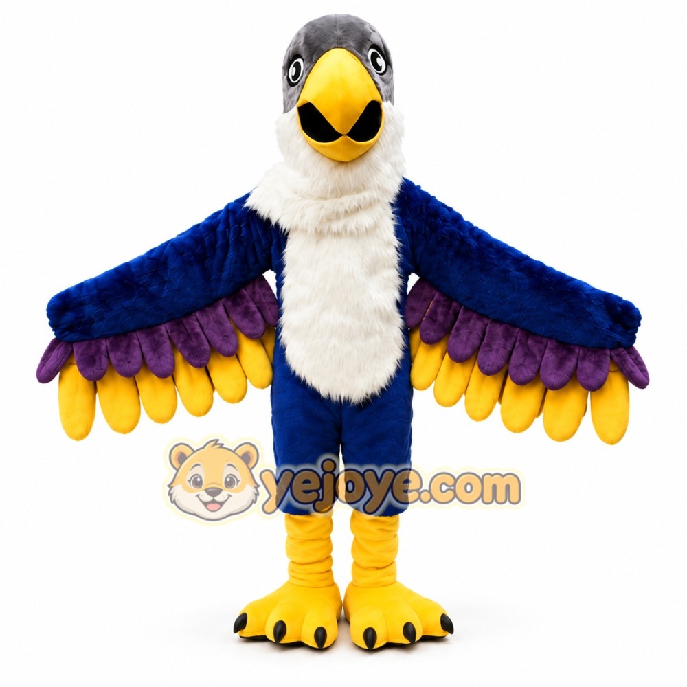 Blue Eagle Mascot Hawk Falcon Mascot Costume