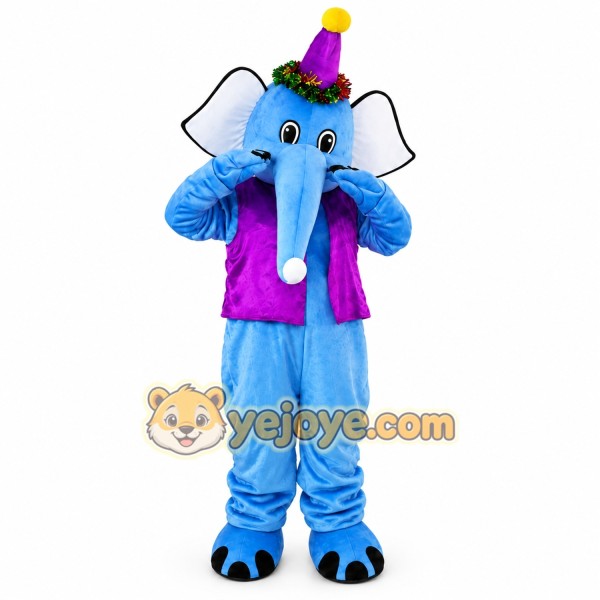 Blue Elephant Mascot Costume