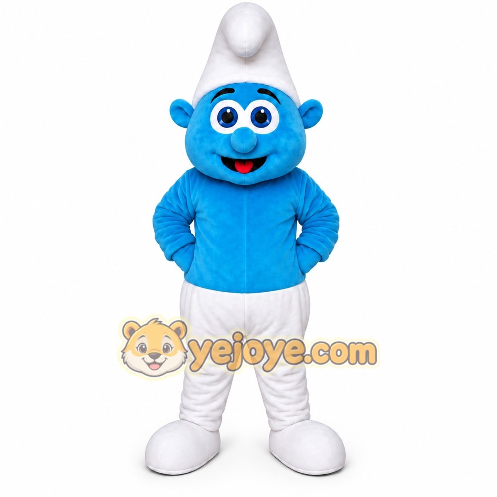 Blue Elf Boy Mascot Costume Blue Elf Boy Mascot Costume