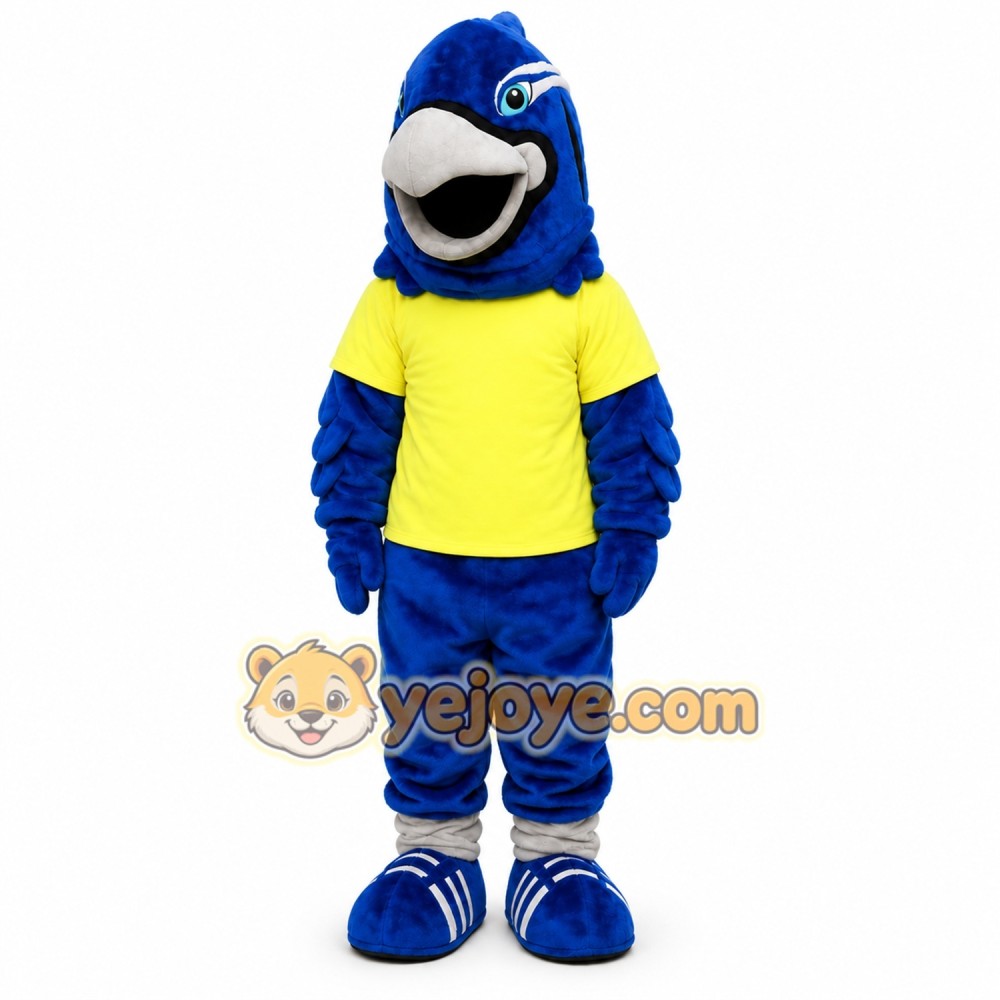 Blue Falcon Hawk Eagle Mascot Costume Blue Falcon Hawk Eagle Mascot Costume