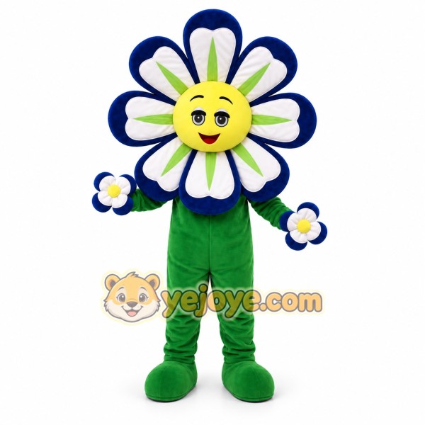 Blue Flower Sunflower Mascot Costume